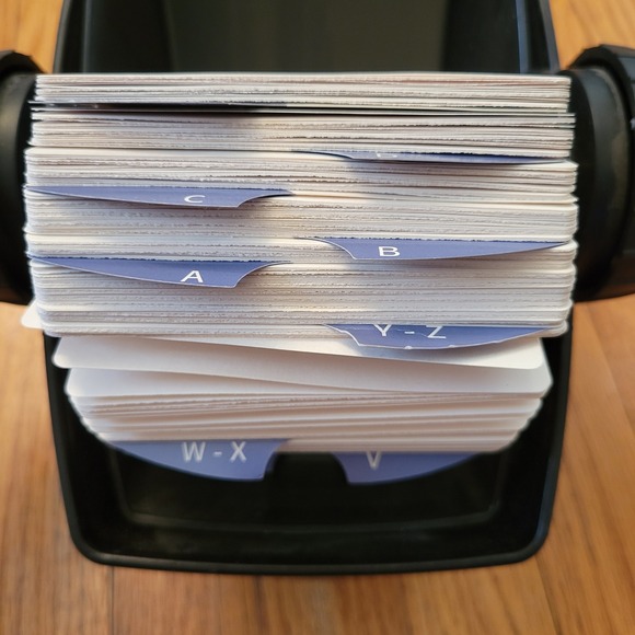 Swivel Rolodex Rotary Card File Organizer Cards Memorydex 90s Vintage Retro - Picture 5 of 10